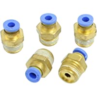 Los mejores  - 5 piezas 13 mm de rosca macho para 4 mm conector neumático junta Air a presión para un montaje rápido